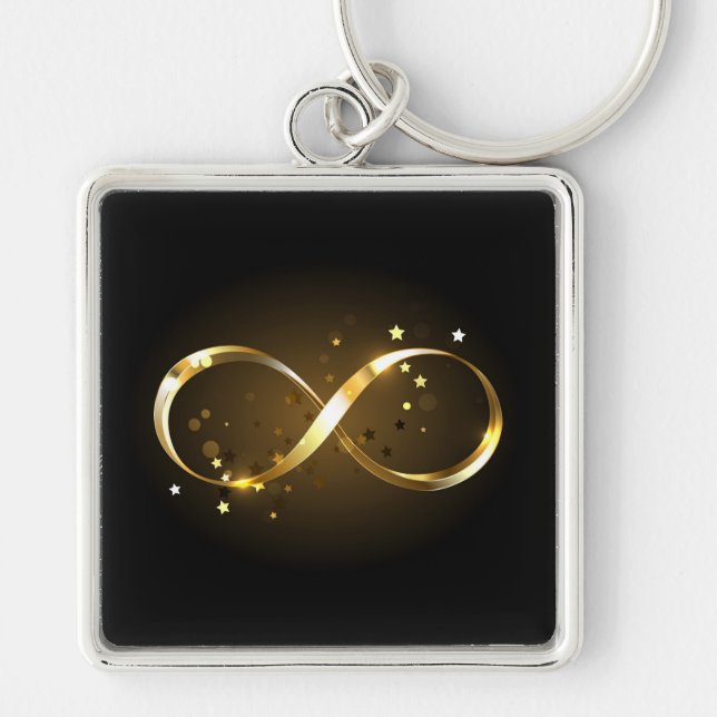Golden Infinity Symbol Keychain (Front)
