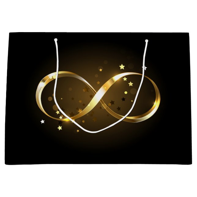Golden Infinity Symbol Large Gift Bag (Front)
