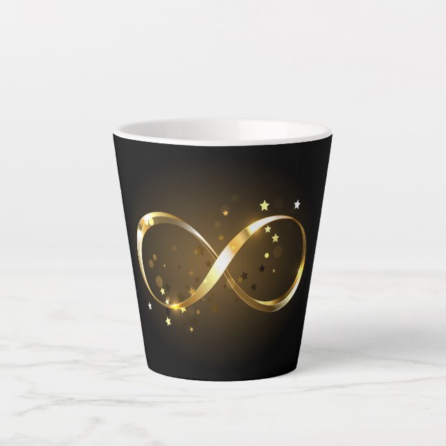 Golden Infinity Symbol Latte Mug (Front)