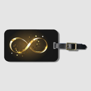 Golden Infinity Symbol Luggage Tag