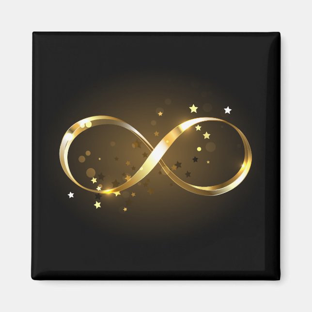 Golden Infinity Symbol Magnet (Front)