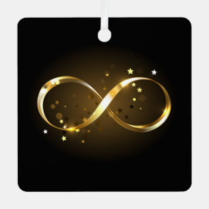 Golden Infinity Symbol Metal Ornament