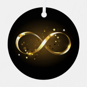 Golden Infinity Symbol Metal Ornament