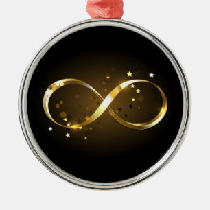 Golden Infinity Symbol Metal Ornament