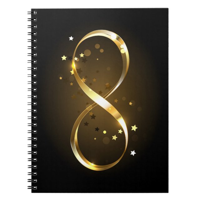 Golden Infinity Symbol Notebook (Front)