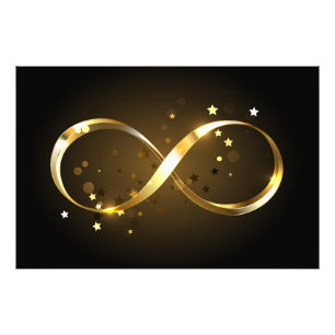Golden Infinity Symbol Photo Print