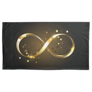 Golden Infinity Symbol Pillowcase