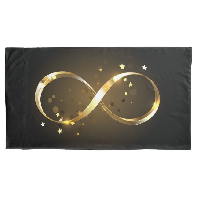 Golden Infinity Symbol Pillowcase (Front)