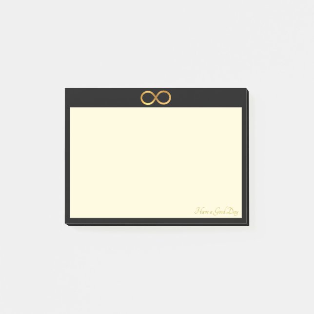 Golden Infinity Symbol Post-it Notes (Front)