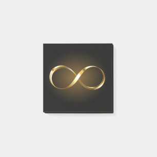 Golden Infinity Symbol Post-it Notes