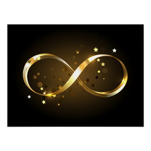 Golden Infinity Symbol Poster (Front)