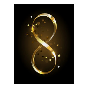 Golden Infinity Symbol Poster