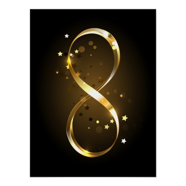 Golden Infinity Symbol Poster (Front)