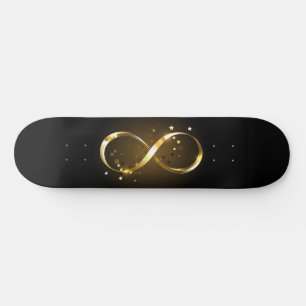 Golden Infinity Symbol Skateboard
