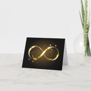 Golden Infinity Symbol Thank You Card