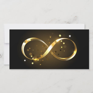 Golden Infinity Symbol Thank You Card