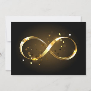 Golden Infinity Symbol Thank You Card