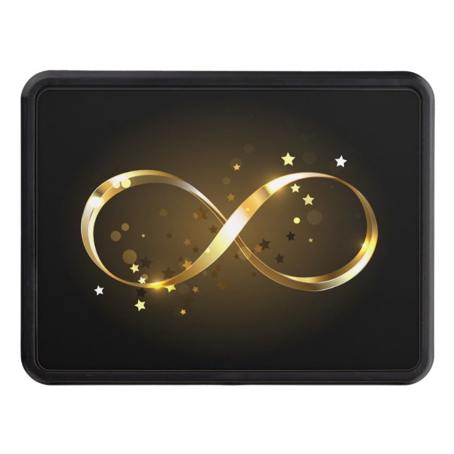Golden Infinity Symbol Trailer Hitch Cover (Front)