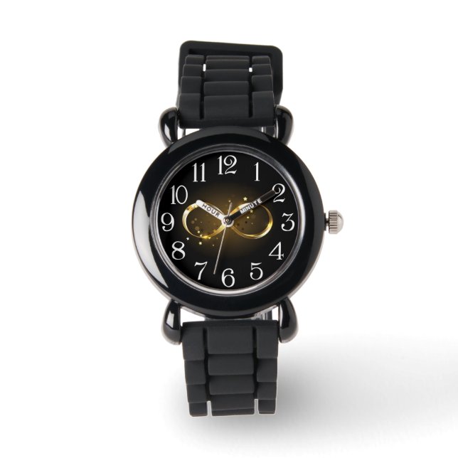 Golden Infinity Symbol Watch (Front)