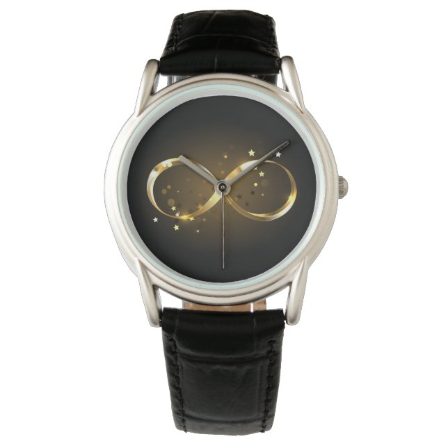 Golden Infinity Symbol Watch (Front)