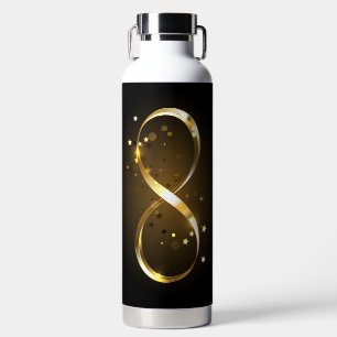 Golden Infinity Symbol Water Bottle