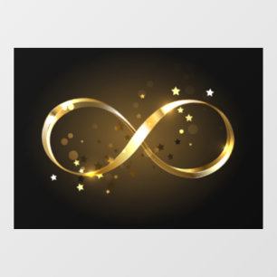 Golden Infinity Symbol Window Cling