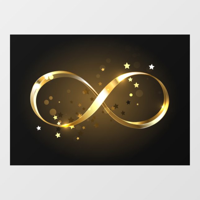 Golden Infinity Symbol Window Cling (Sheet)