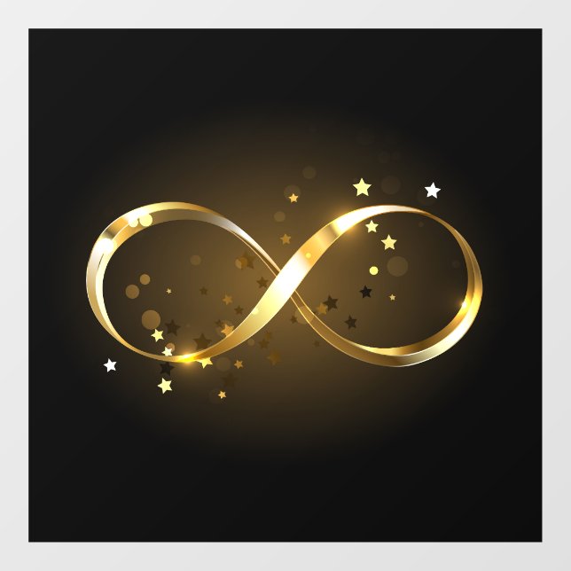 Golden Infinity Symbol Window Cling (Sheet)
