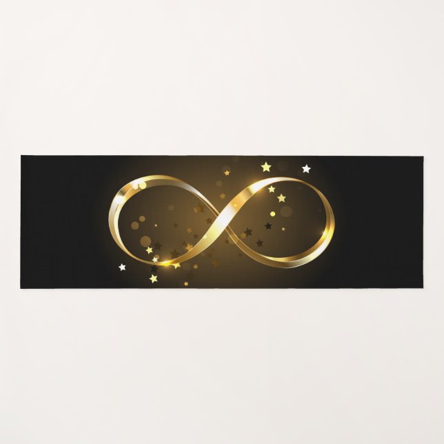 Golden Infinity Symbol Yoga Mat (Front (Horizontal))