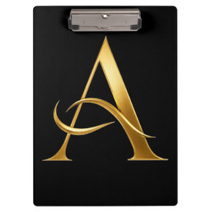 Golden Initial A Minimalist Design Clipboard