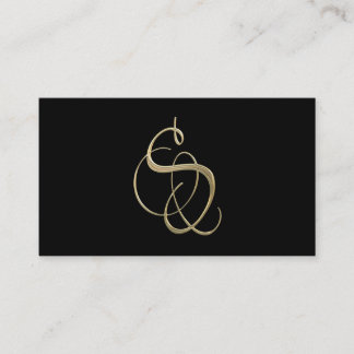 Golden initial S monogram Business Card