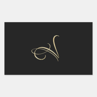 Golden initial V monogram Sticker