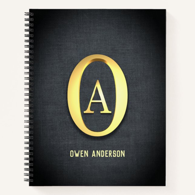 Golden Initials Notebook (Front)