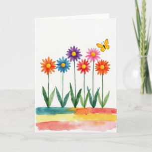 Golden Insect Birthday Card