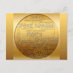 Golden International Christmas Navidad H Postcard