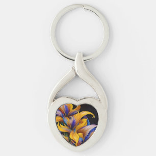 Golden Iris Hosta X AI ART Keychain