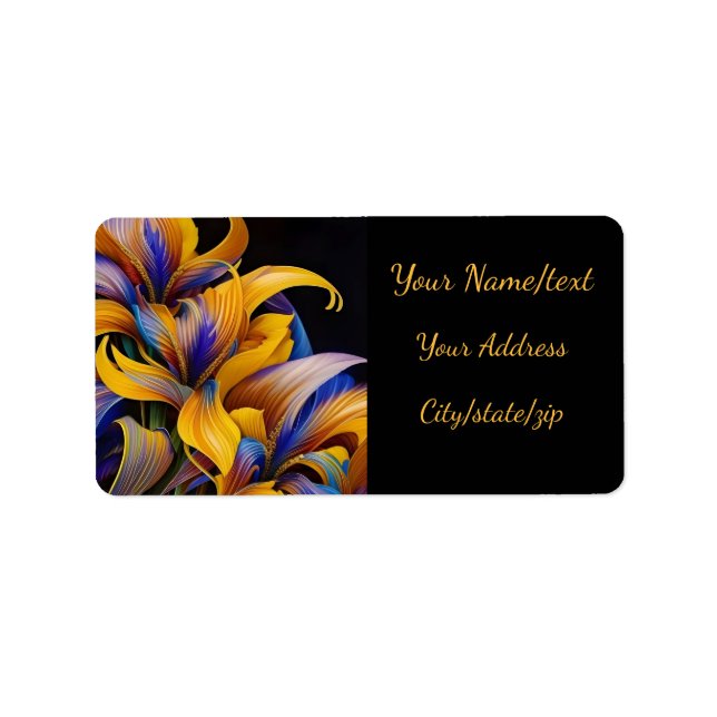 Golden Iris Hosta X AI ART Label (Front)