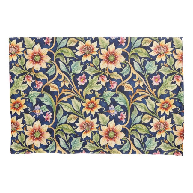 Golden Islamic Style Flowers Pillowcase (Front)