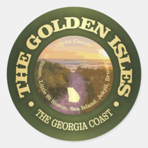 Golden Isles (C) Classic Round Sticker