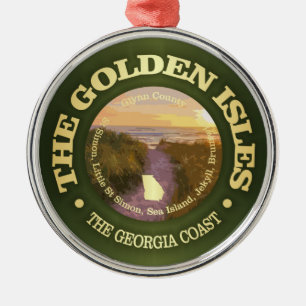 Golden Isles (C) Metal Ornament