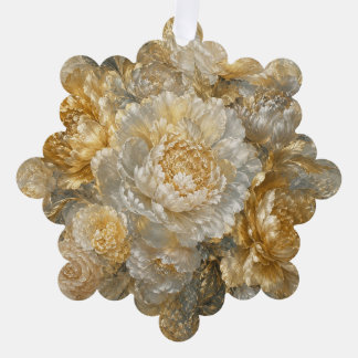 Golden Ivory Garden Ornament Card