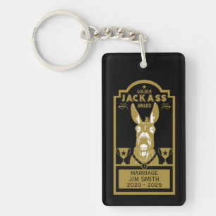 Golden Jackass Award Keychain