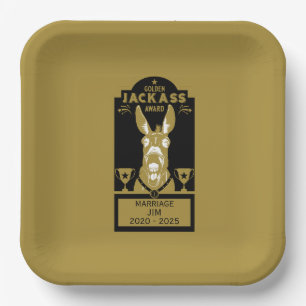 Golden Jackass Award Paper Plate