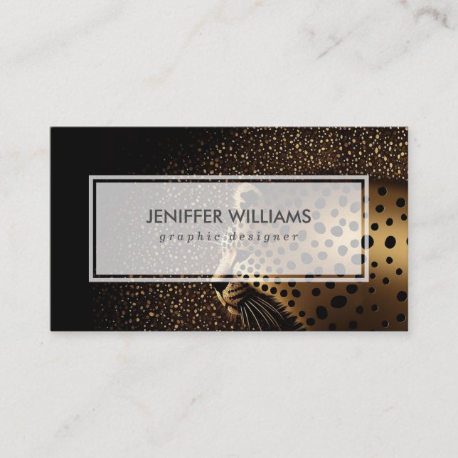 Golden Jaguar Pattern           Business Card (Front)
