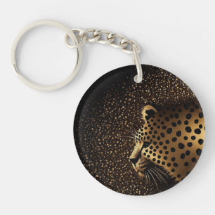 Golden Jaguar Pattern           Keychain