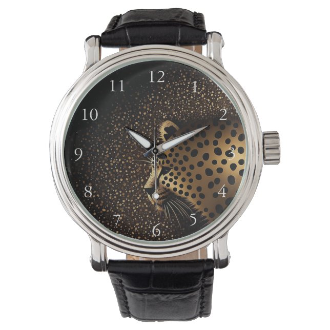 Golden Jaguar Pattern            Watch (Front)