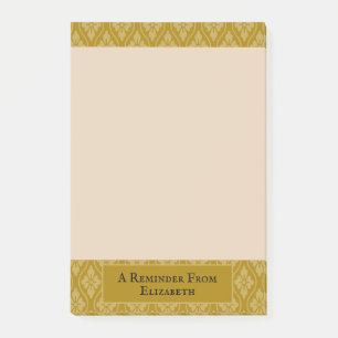 Golden Japanese Scroll Personalized Post-it Notes