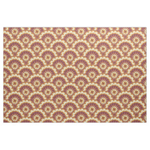 Golden japanese Seigaiha pattern Fabric