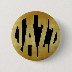 GOLDEN JAZZ 2 INCH ROUND BUTTON