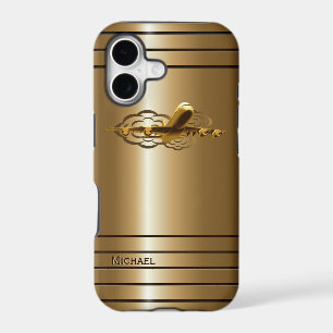 Golden Jet Airliner Aircraft iPhone 5 Case